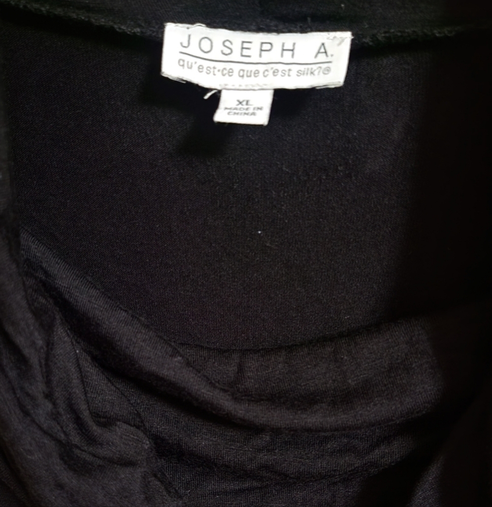 🌿Joseph A Women's XL Cowl Neck Black Long Sleeve Tunic Style Blouse - Picture 5 of 10